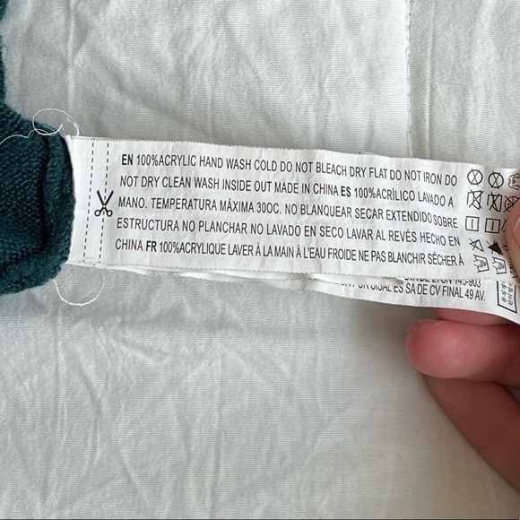 FOREVER 21 3/4 length teal sweater - Picture 5 of 7